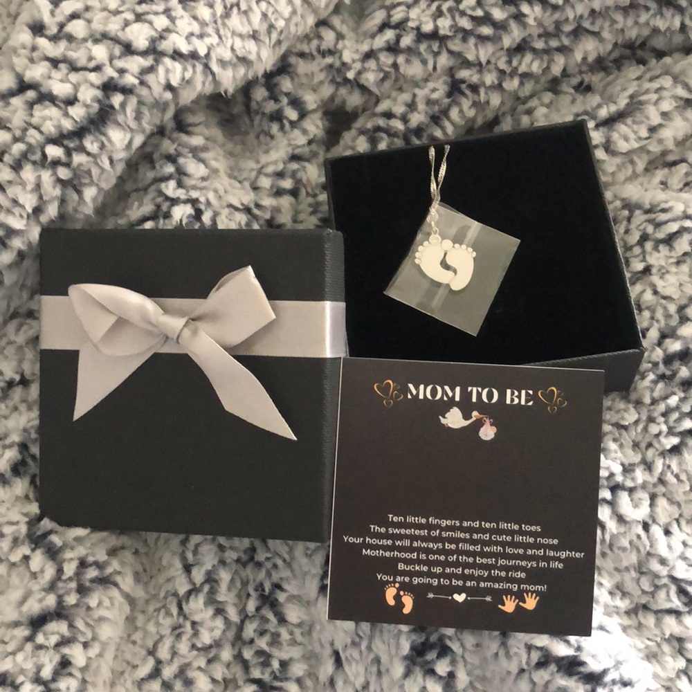Baby footprint necklace